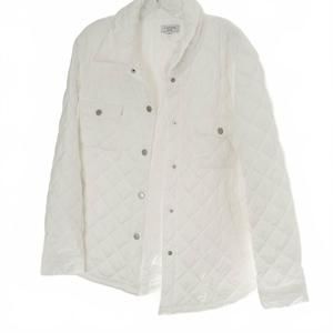NEW J. SOCIETY women's quilted white snap jacket in white